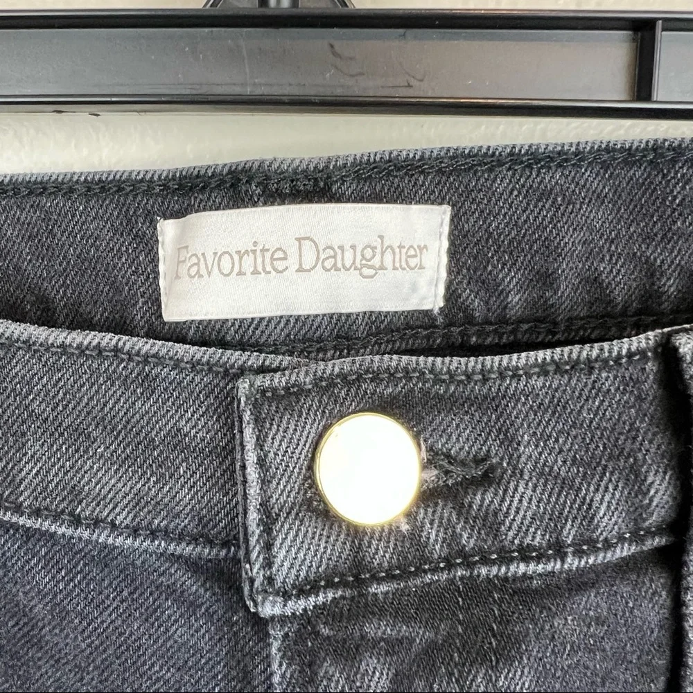 NEW Favorite Daughter The Evelyn High Rise Slim Straight W/ Stirrup in Storm - Picture 4 of 8